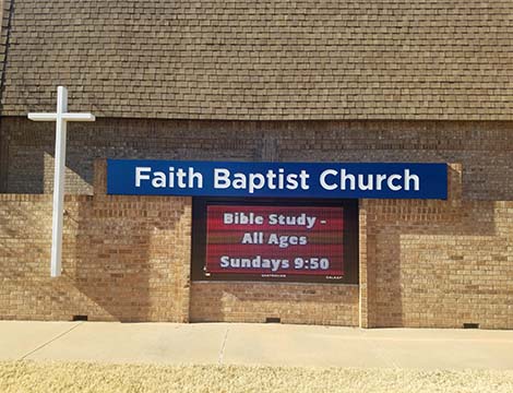 Faith Baptist LED Message Center