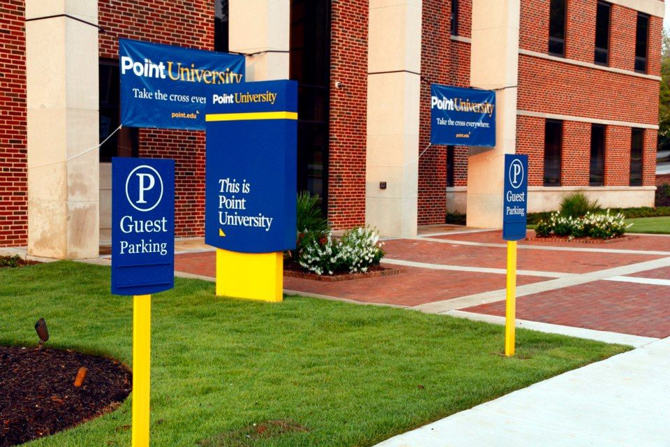 Point University Parking Signage