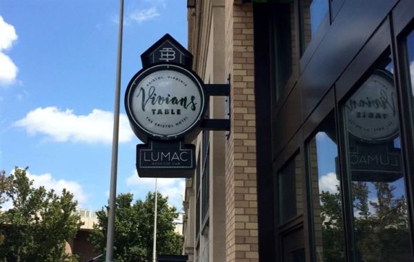 Vivians Table The Bristol Hotel Wall Mounted Signage Vivians Table The Bristol Hotel Wall Mounted Signage